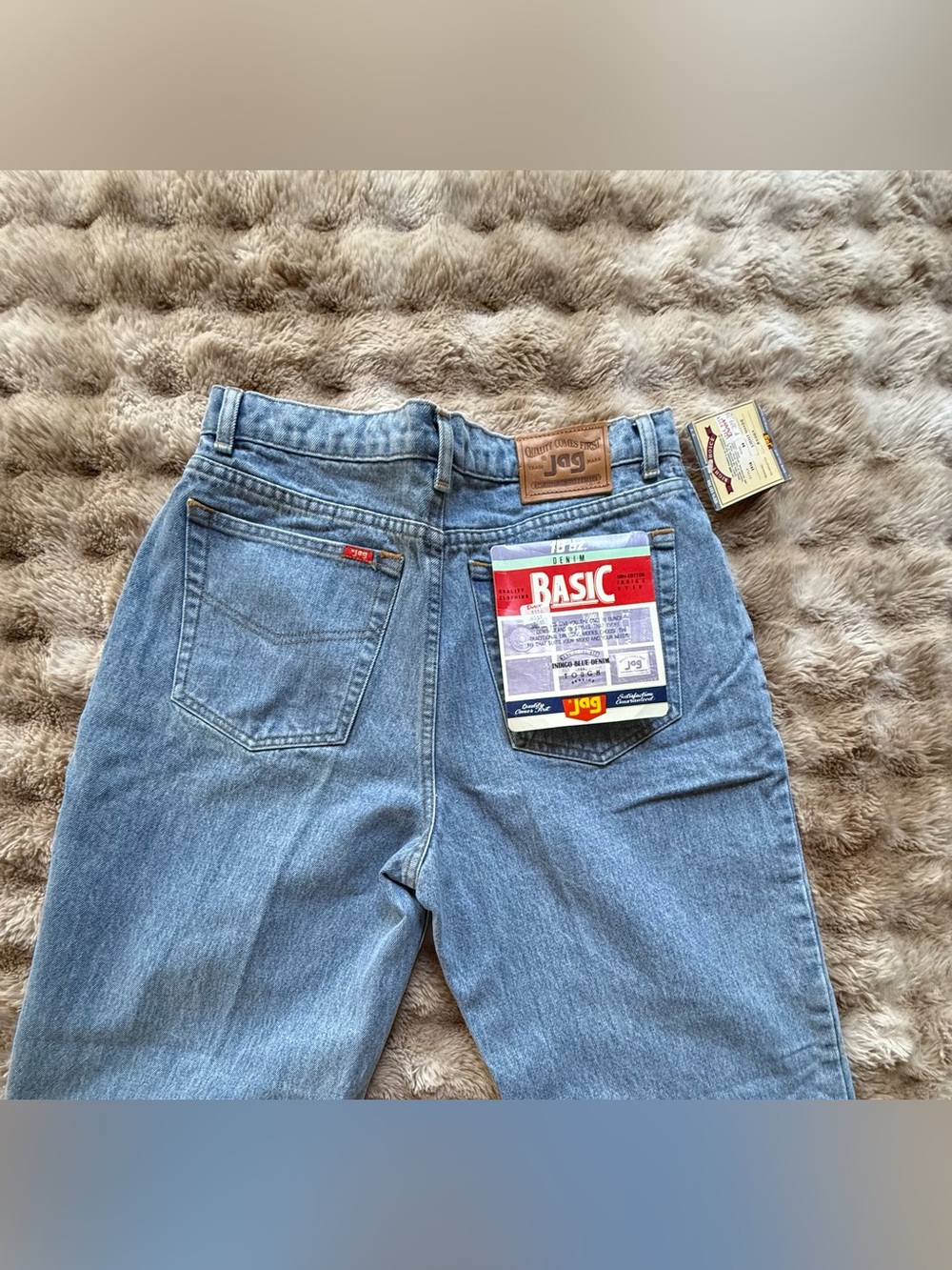 Vintage 90s NWT 100% Cotton Jag Jeans Men’s Light Blue Relaxed Denim Pants